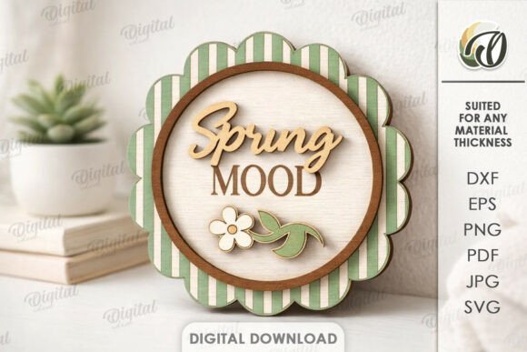3D Spring Decor Laser Cut
