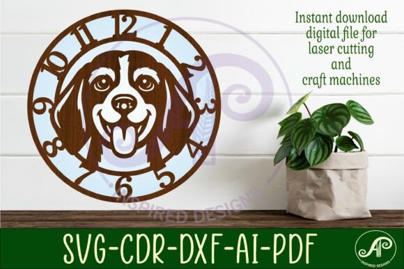 Beagle Dog Clock SVG: Charming Wall Clock Designs