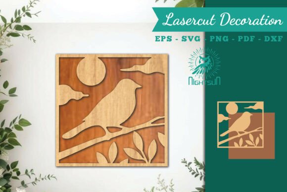 Bird Lasercut Wall Decor SVG 4