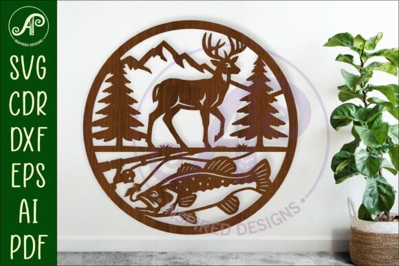 Buck and Bass: Hunting and Fishing Wall Art