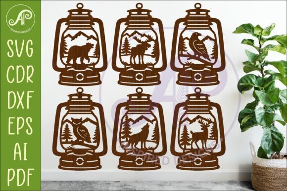 Camping Lantern Scene Sign Bundle