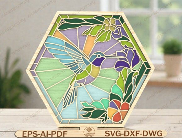 Create Vibrant Wall Art with a Stained Glass Hummingbird SVG