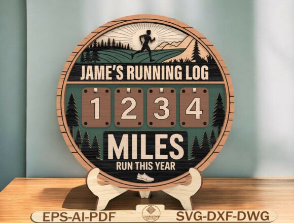 Custom Name Fitness Decor Laser Cut File