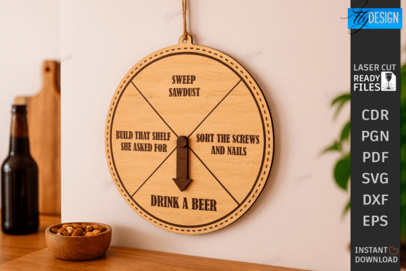 Dad Chore Wheel Laser Cut: A Funny & Functional Design