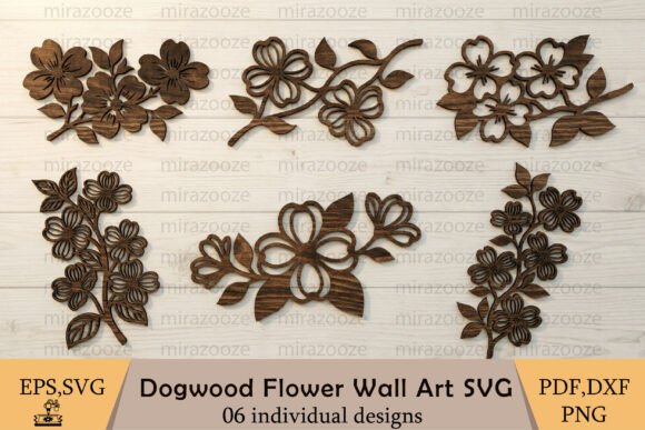Dogwood Flower Wall Art SVG for Elegant Home Decor