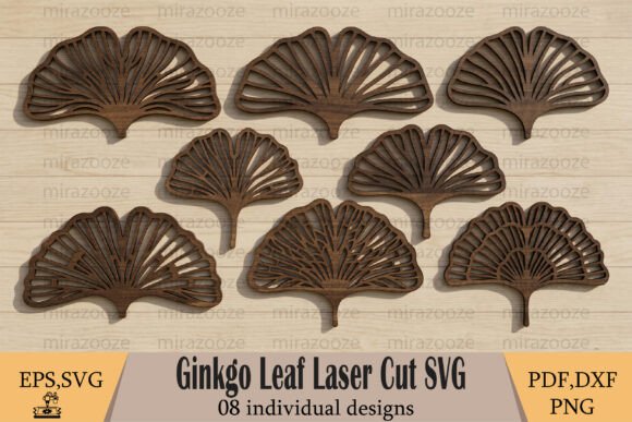 Elegant Botanical Art with a Ginkgo Leaf Laser Cut SVG