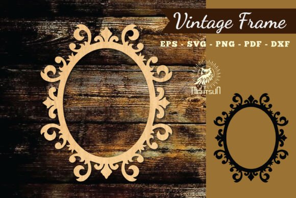 Elevate Designs with Vintage Frame Lasercut SVG 5