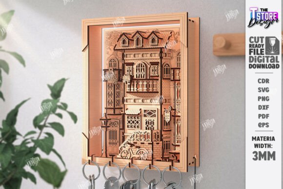 European Alley Key Holder Laser Cut: Charm Your Home Decor