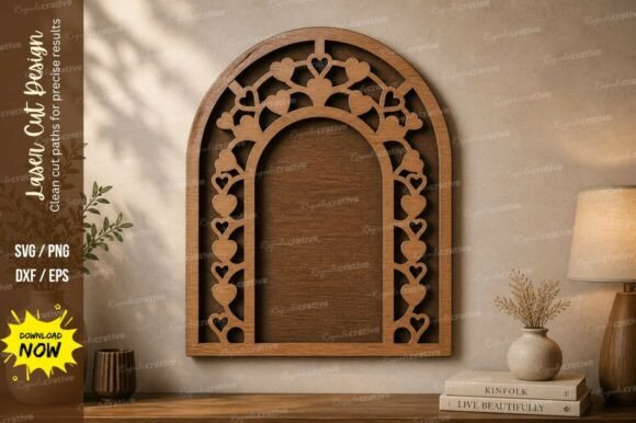 Heart Arch Frame Laser Cut Svg: A Premium Design Asset
