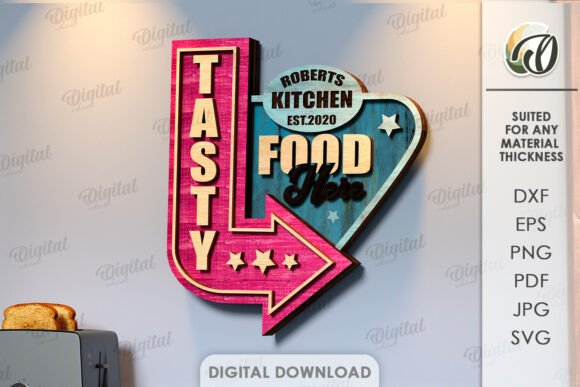 Kitchen Retro Wall Decor Laser Cut: Vintage Charm for Modern Spaces
