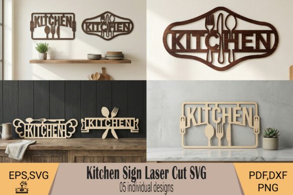 Kitchen Sign Laser Cut Designs for Rustic Decor