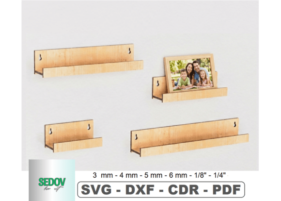 Laser Cut Floating Picture Ledge Shelves