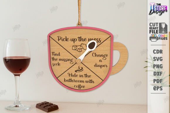 Mom Chore Wheel Laser Cut: The Ultimate Household Chore Chart Spinner