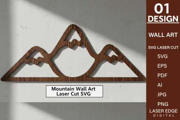 Mountain Wall Art SVG Laser Cut File