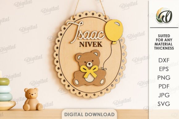 Personalized Children Sign Laser Cut Design Files