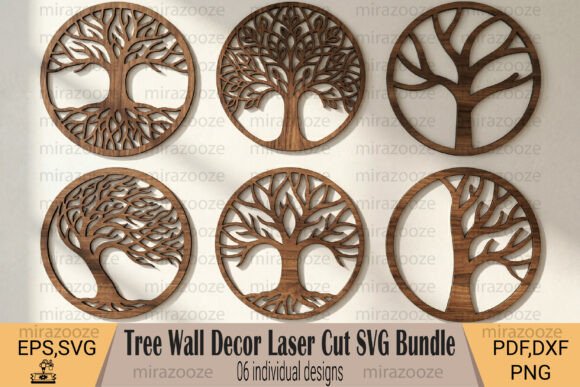 Tree Wall Decor Laser Cut SVG Bundle